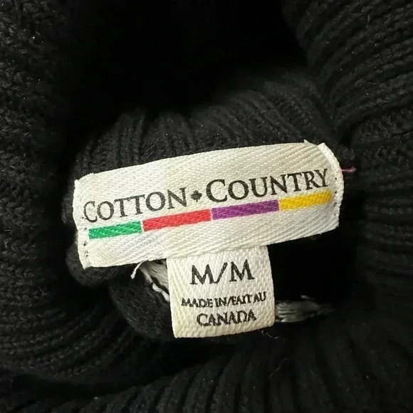 Vintage Textured 3D  Print Striped Turtleneck Sweater Medium - Picture 3 of 4